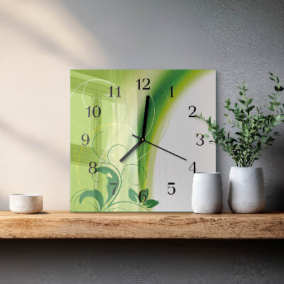 Orologio quadrato Motivo floreale