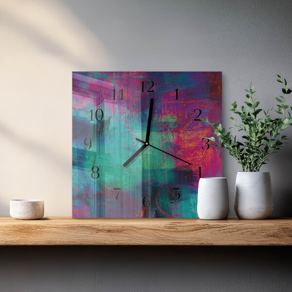 Orologio quadrato Pittura colorata