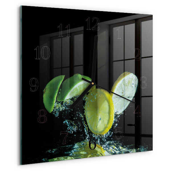 Orologio quadrato Limone e lime