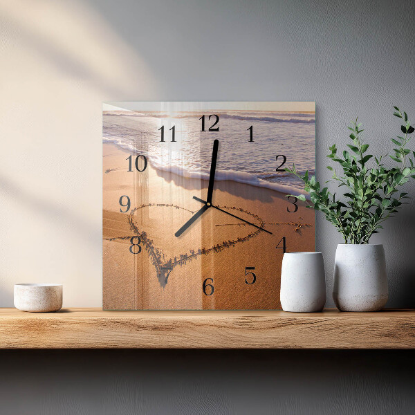 Orologio quadrato Il cuore della spiaggia