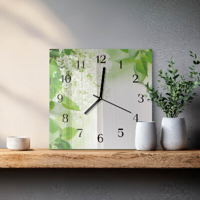 Orologio quadrato Foglie