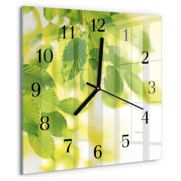 Orologio quadrato Foglie