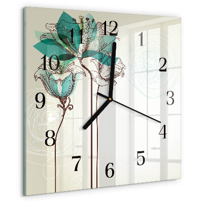 Orologio quadrato Fiori vintage
