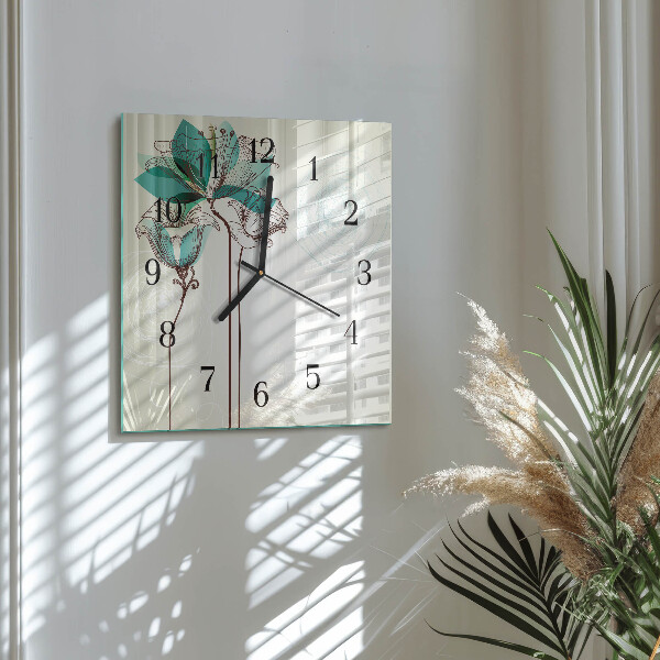 Orologio quadrato Fiori vintage