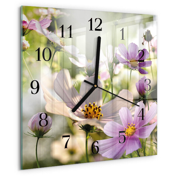 Orologio quadrato Fiori di cosmo