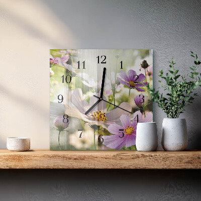 Orologio quadrato Fiori di cosmo
