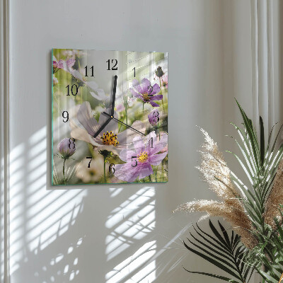 Orologio quadrato Fiori di cosmo