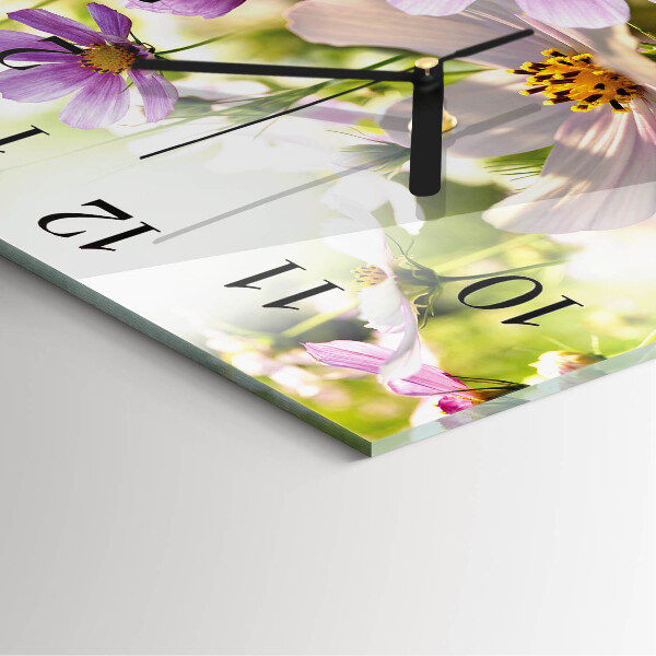 Orologio quadrato Fiori di cosmo