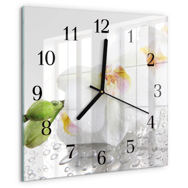 Orologio quadrato Orchidea