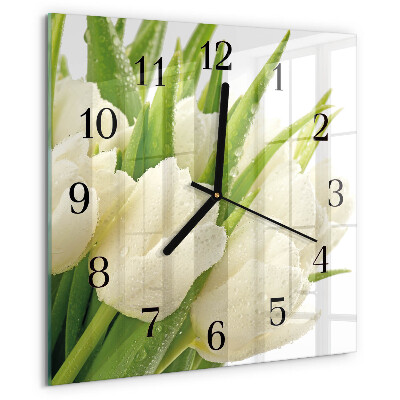 Orologio quadrato Tulipani