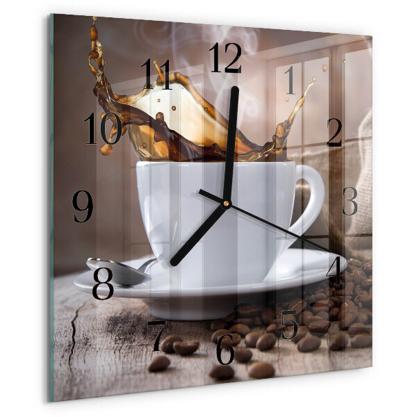 Orologio quadrato Caffè