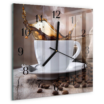 Orologio quadrato Caffè