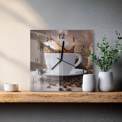 Orologio quadrato Caffè