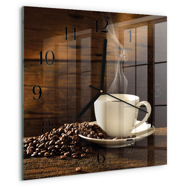 Orologio quadrato Caffè