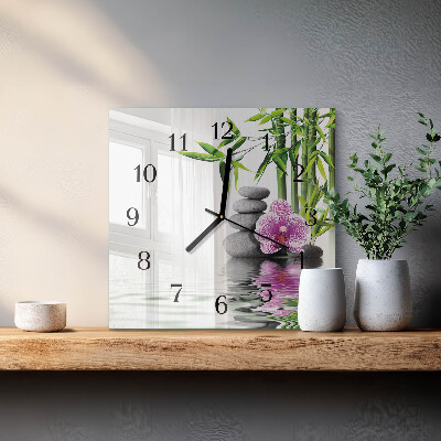 Orologio quadrato Pietre per orchidee