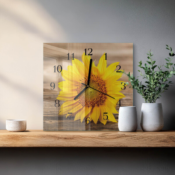 Orologio quadrato Girasole