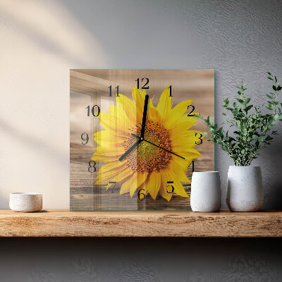 Orologio quadrato Girasole