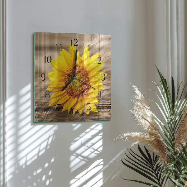 Orologio quadrato Girasole