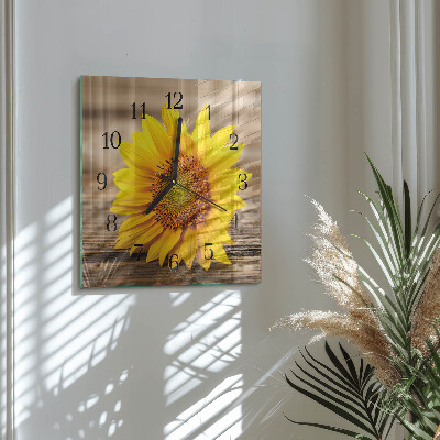 Orologio quadrato Girasole