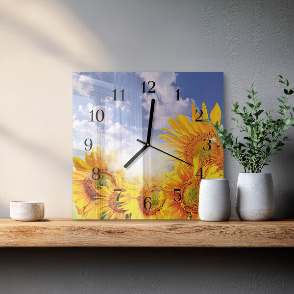 Orologio quadrato Girasoli