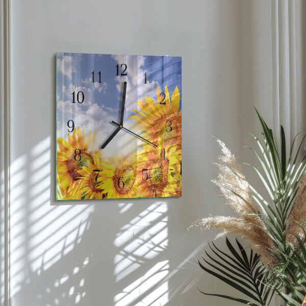 Orologio quadrato Girasoli