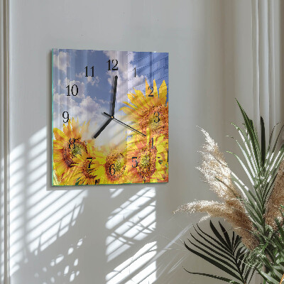 Orologio quadrato Girasoli