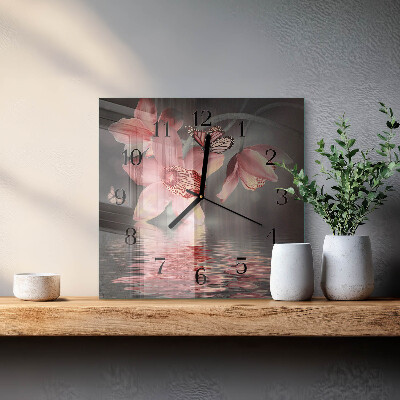 Orologio quadrato Orchidea