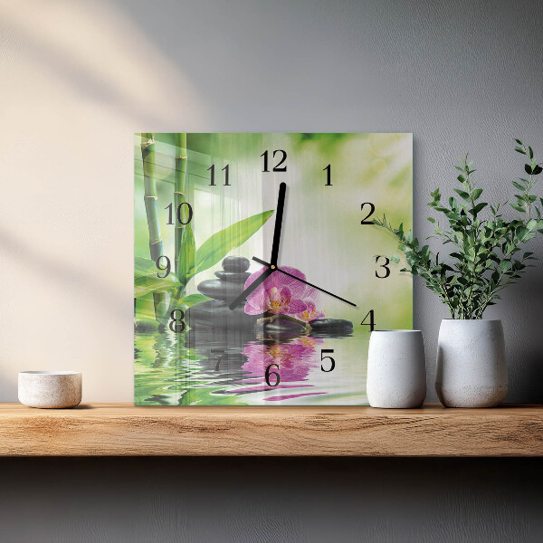 Orologio quadrato Orchidea Spa