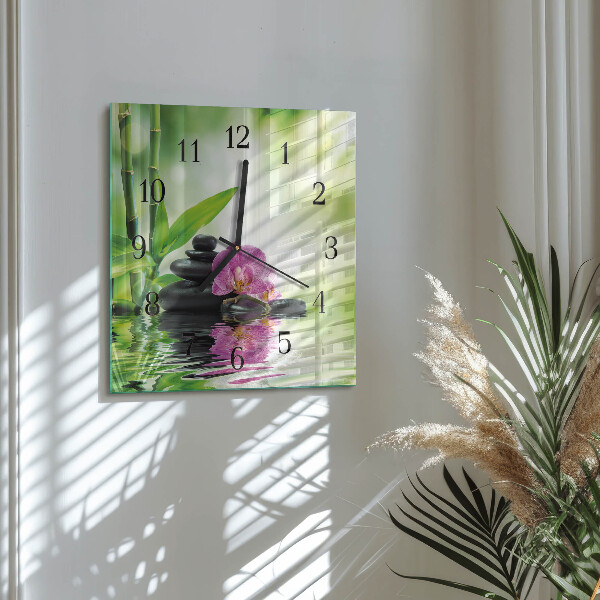 Orologio quadrato Orchidea Spa