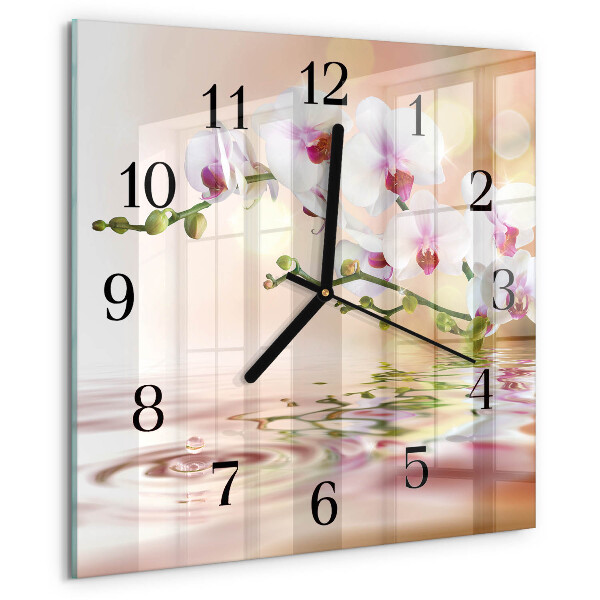 Orologio quadrato Orchidea