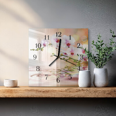 Orologio quadrato Orchidea