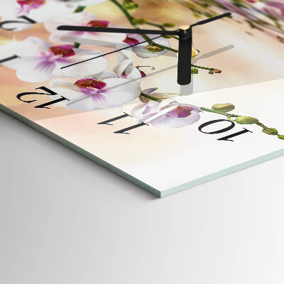 Orologio quadrato Orchidea