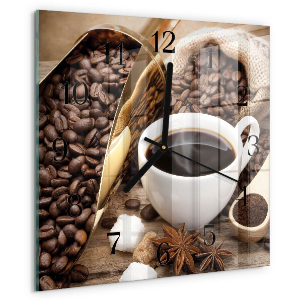 Orologio quadrato Caffè
