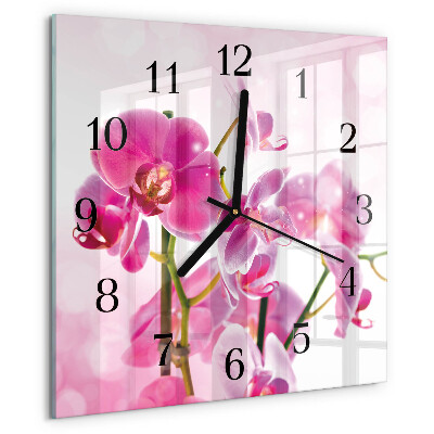 Orologio quadrato Orchidea