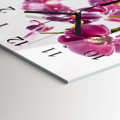 Orologio quadrato Orchidea