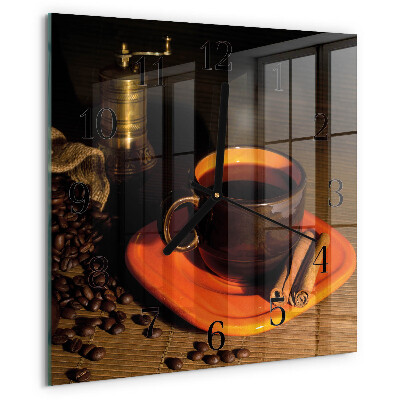 Orologio quadrato Caffè