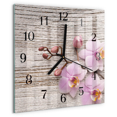 Orologio quadrato Orchidea