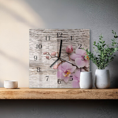 Orologio quadrato Orchidea