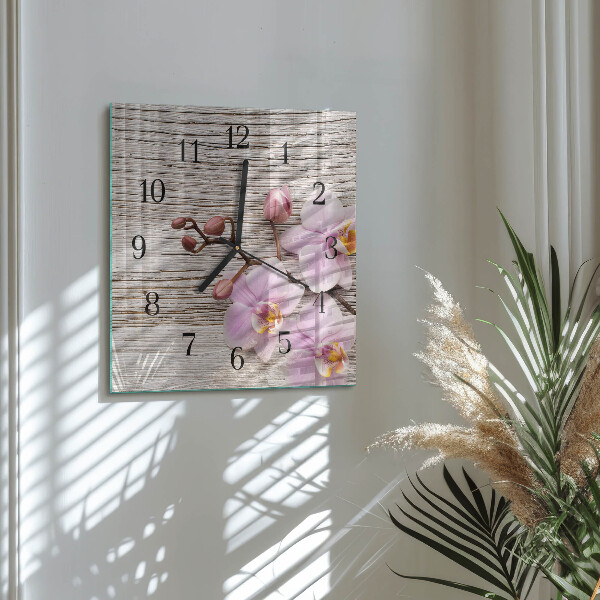 Orologio quadrato Orchidea