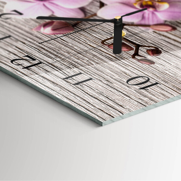 Orologio quadrato Orchidea
