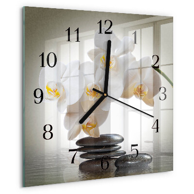 Orologio quadrato Orchidea