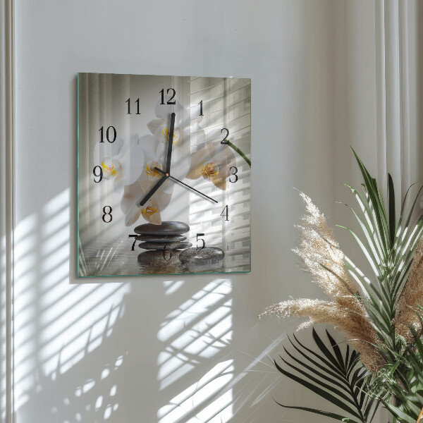 Orologio quadrato Orchidea