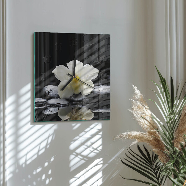 Orologio quadrato Pietre per orchidee