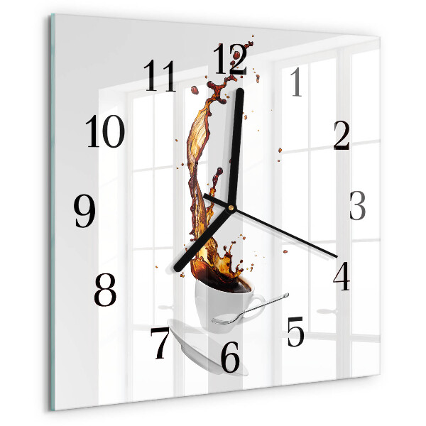 Orologio quadrato Caffè