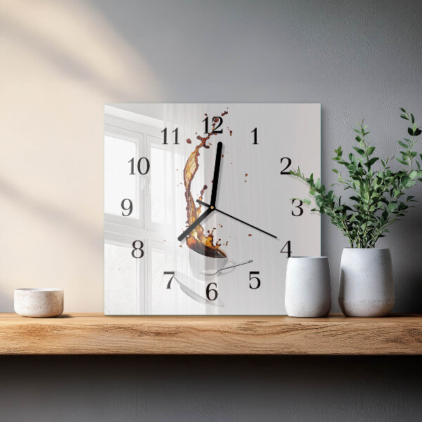 Orologio quadrato Caffè