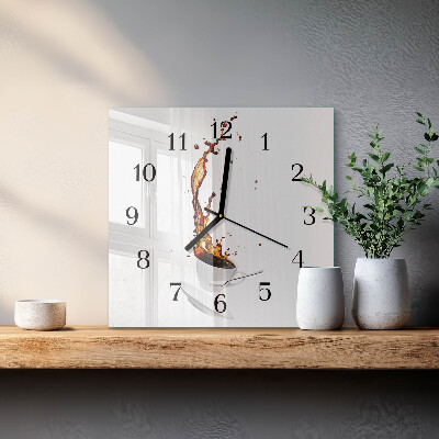 Orologio quadrato Caffè