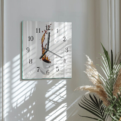 Orologio quadrato Caffè