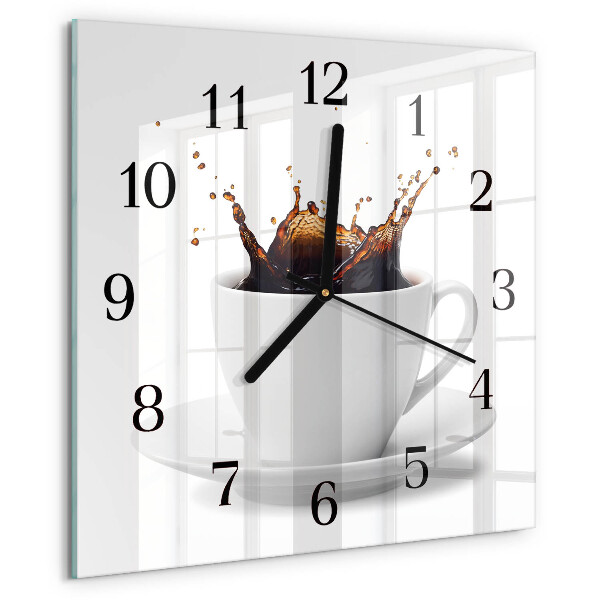 Orologio quadrato Caffè