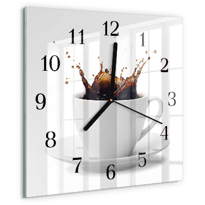 Orologio quadrato Caffè