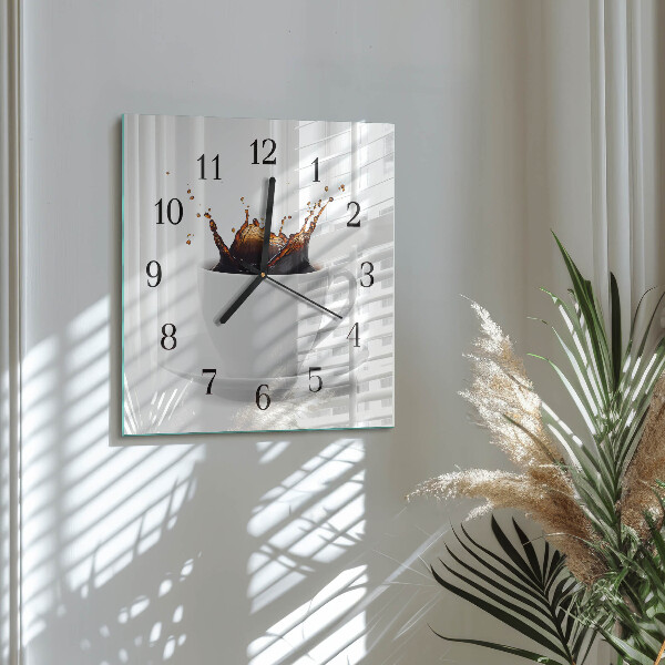 Orologio quadrato Caffè